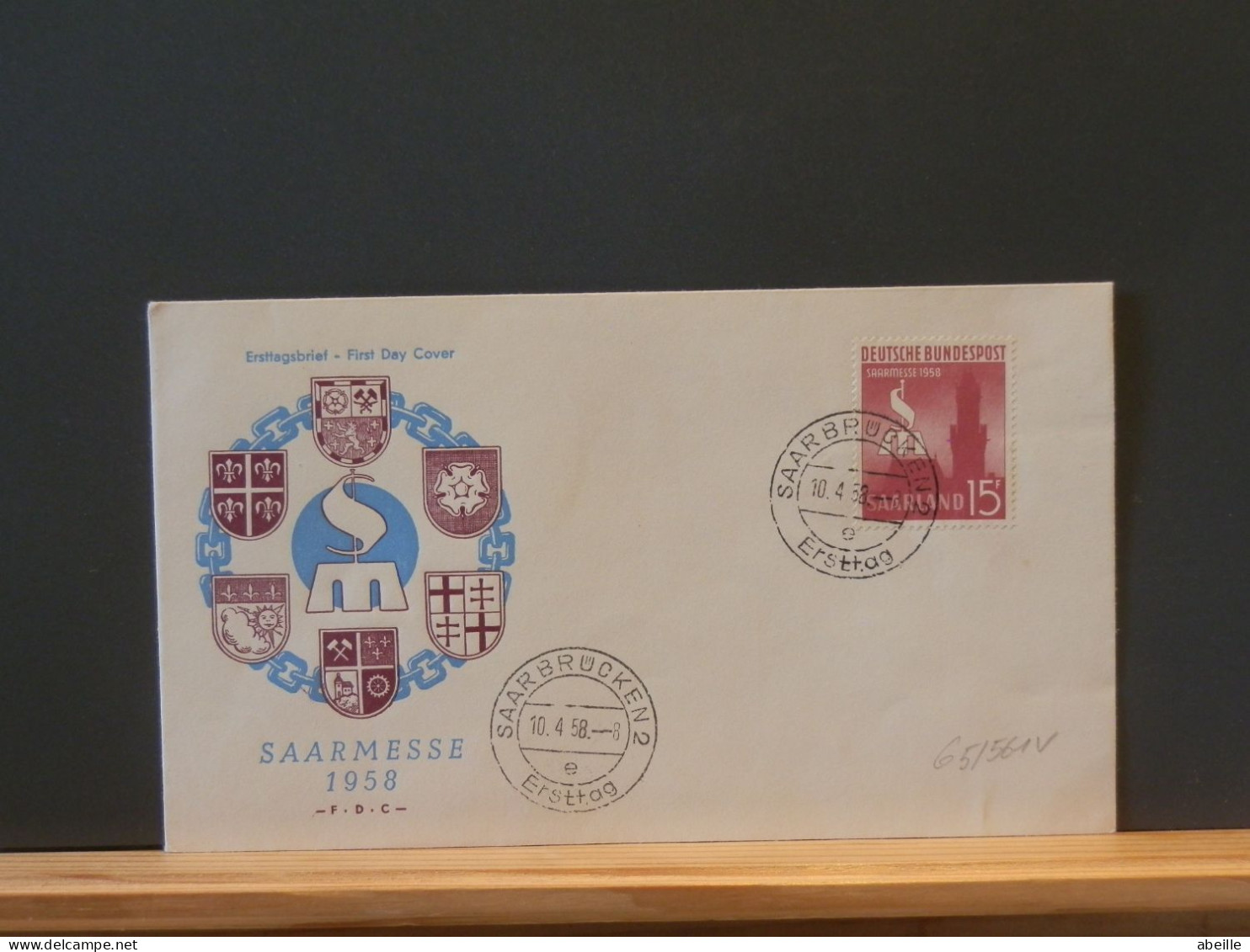 65/561U FDC  SAARLAND 1958 - Briefe U. Dokumente