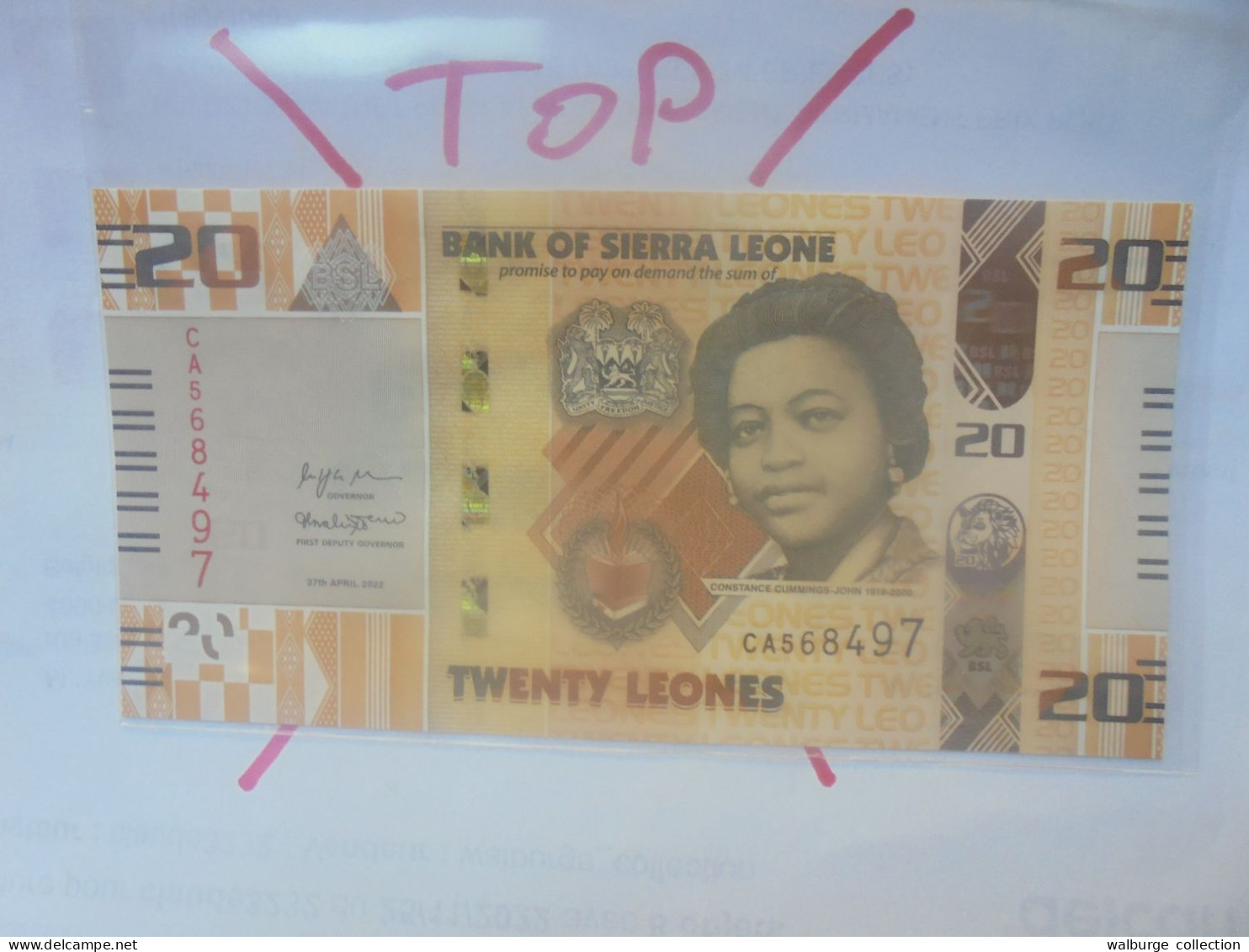 SIERRA LEONE 20 LEONES 2022 Neuf/Unc - Sierra Leona