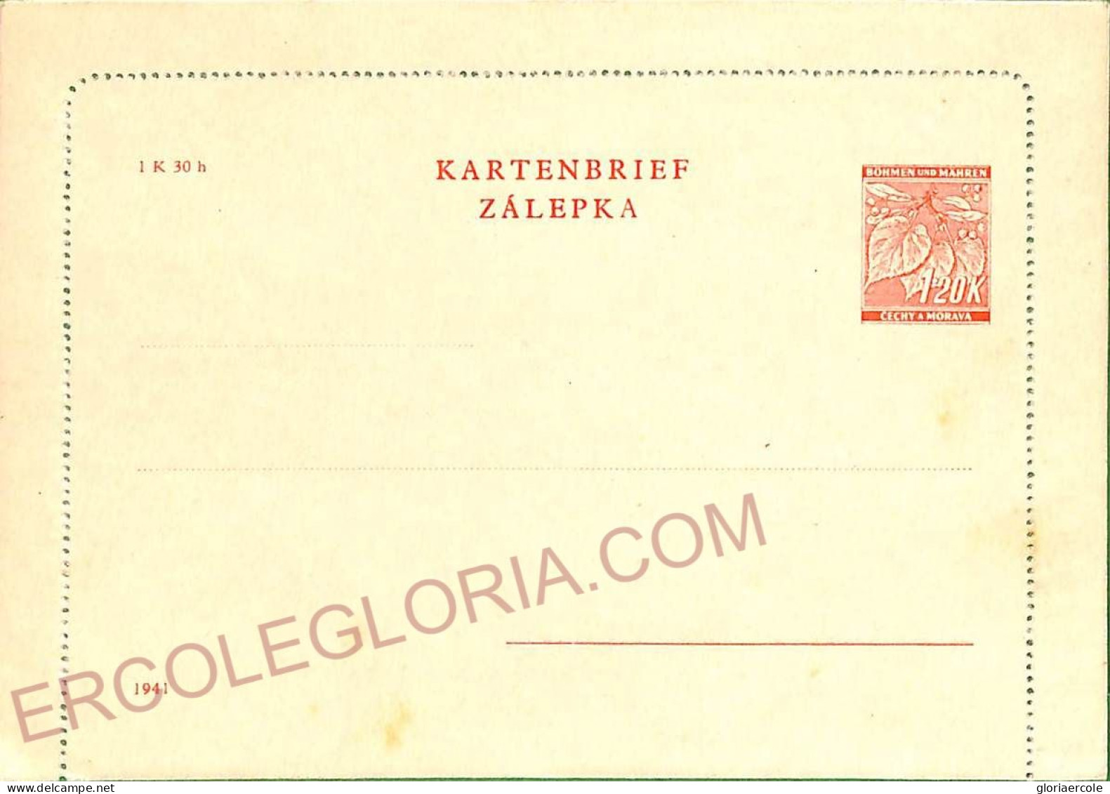 Ad5886 - CZECHOSLOVAKIA  - Postal History -  STATIONERY LETTER CARD  # K2a 1927 - Postcards