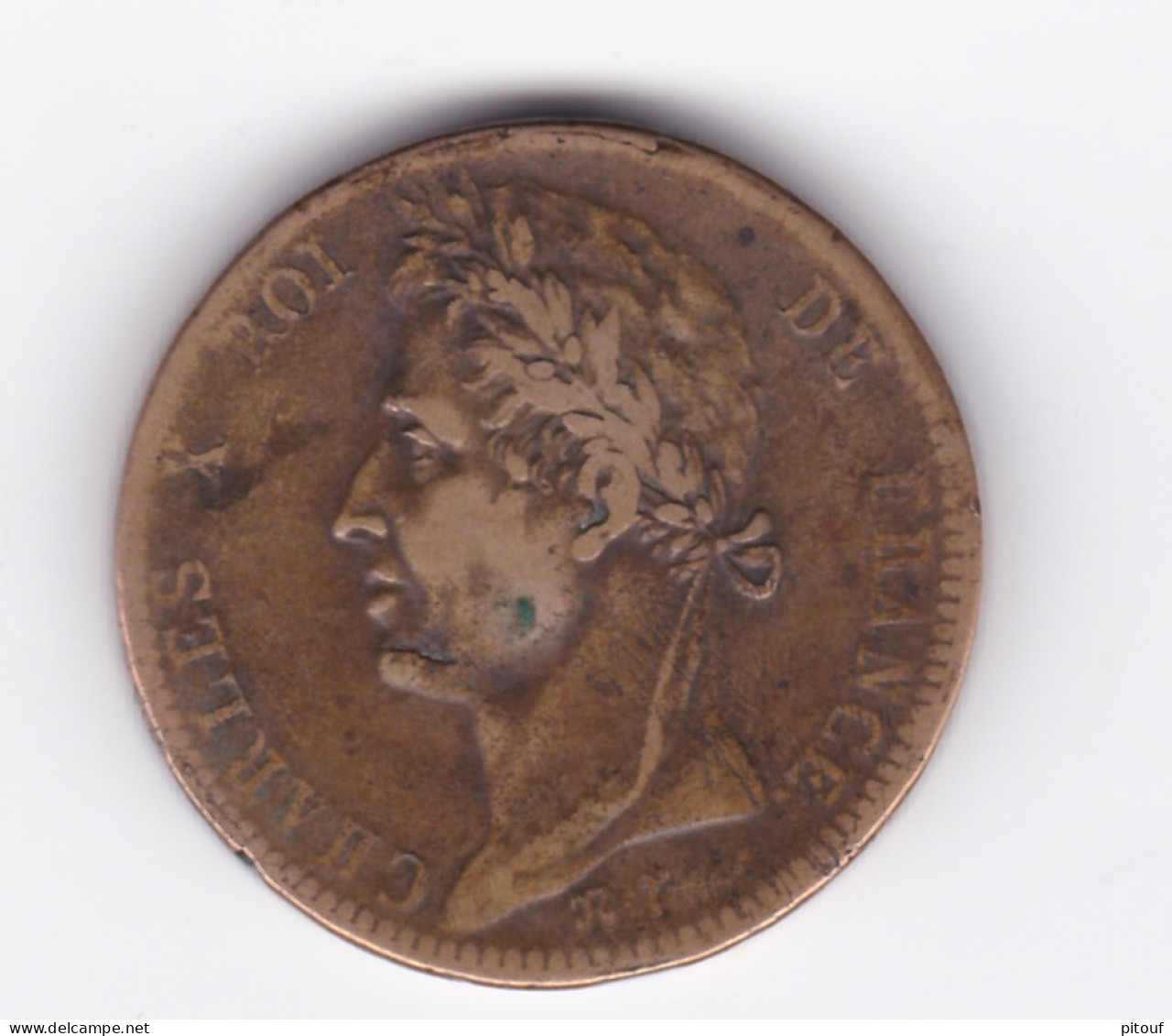 10 Centimes 1827 H (La Rochelle) Trident Charles X Colonies Françaises TTB - Sonstige & Ohne Zuordnung