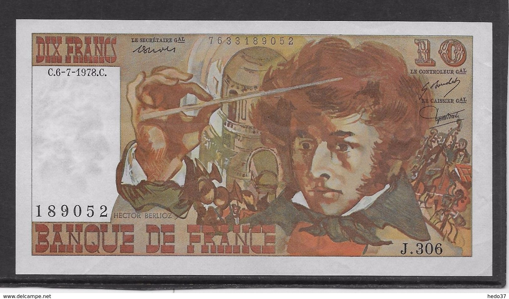 France 10 Francs Berlioz - 6-7-1978 - Fayette N°63-24a - 306 - SPL - 10 F 1972-1978 ''Berlioz''
