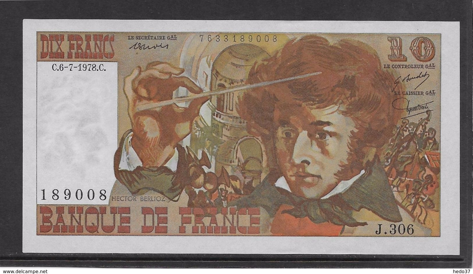 France 10 Francs Berlioz - 6-7-1978 - Fayette N°63-24a - 306 - Neuf - 10 F 1972-1978 ''Berlioz''