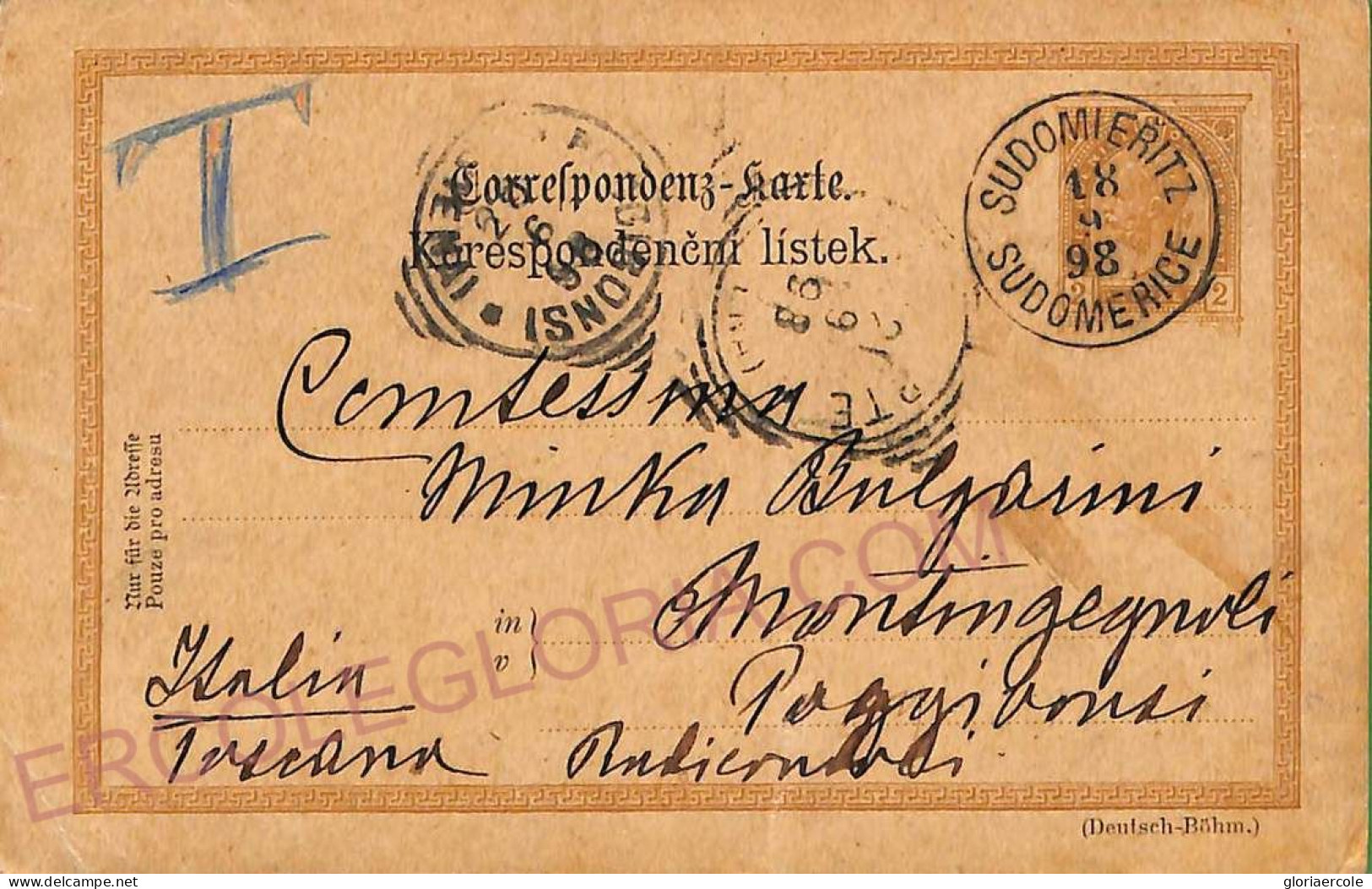 Ad5898 - CZECHOSLOVAKIA Austria - Postal History - STATIONERY CARD Sudomerice - Postcards
