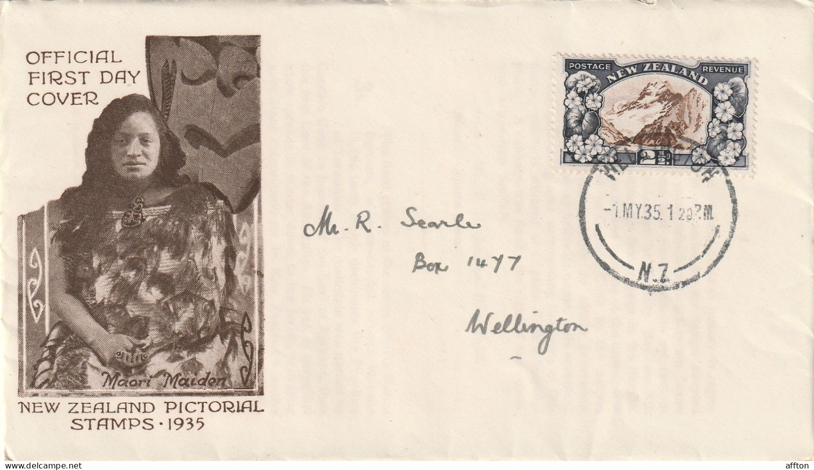 New Zealand 1935 FDC Mailed - FDC