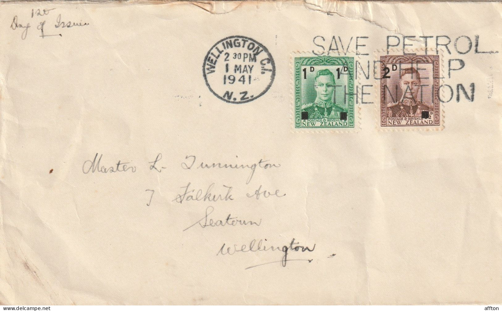 New Zealand 1941 FDC Mailed - FDC