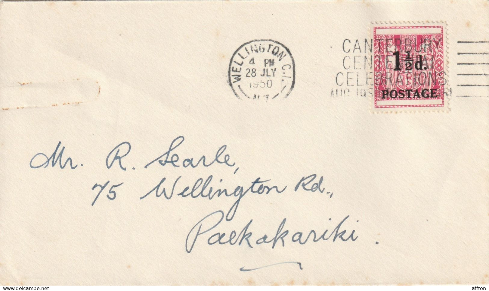 New Zealand 1950 FDC Mailed - FDC