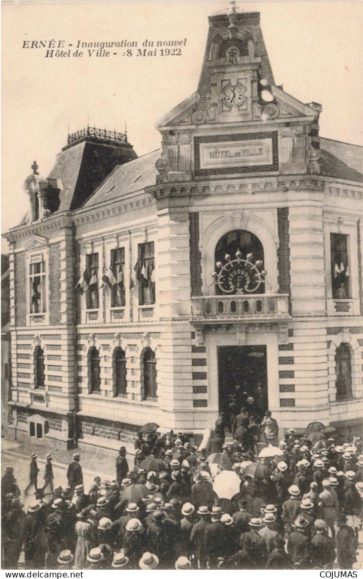 53 - ERNEE - S19517 - Inauguration Du Nouvel Hôtel De Ville - Mai 1922 - Ernee