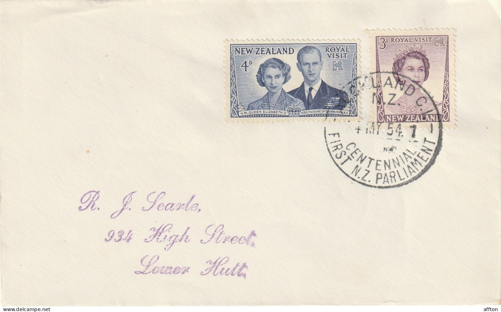 New Zealand 1954 FDC Mailed - FDC