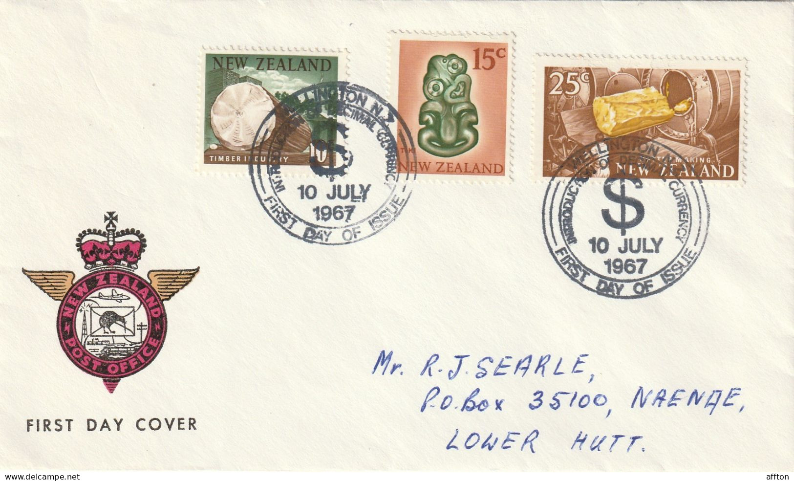 New Zealand 1967 FDC Mailed - FDC