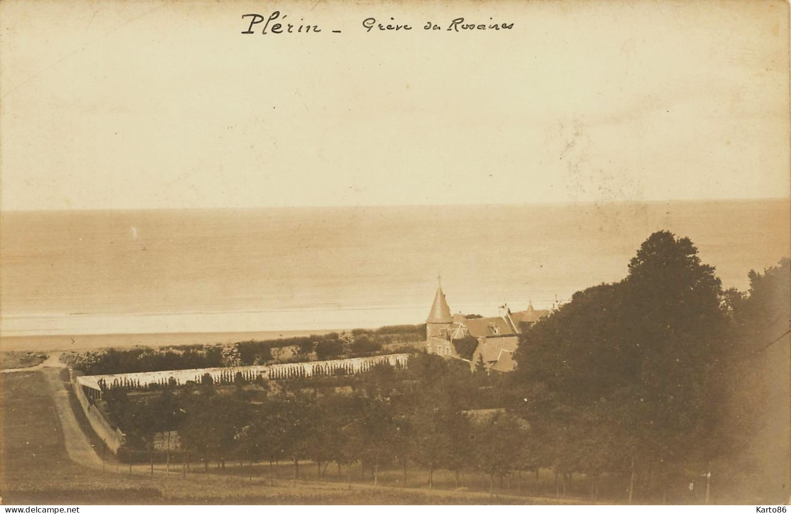 Les Rosaires , Plérin * RARE Carte Photo * Villa - Plérin / Saint-Laurent-de-la-Mer