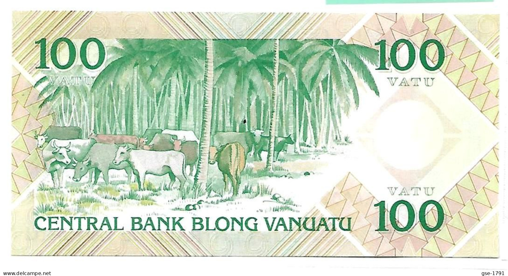 VANUATU 100 Vatu  Centrale BANK .1ère émission Année 1982 # 1   -  NEUF - Vanuatu