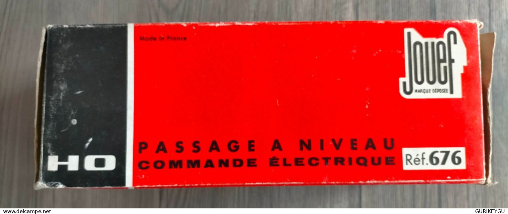 HO JOUEF Passage à Niveau Commande électrique Réf 676 Made In France Avec Boite D'origine Rouge - Andere & Zonder Classificatie