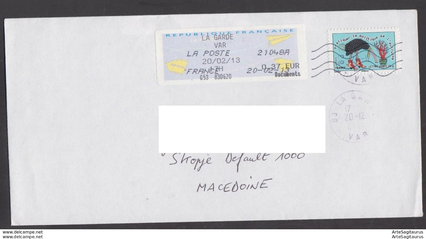 ENGLAND, COVER / AIR MAIL, BIRDS, REPUBLIC OF MACEDONIA  (007) - 2000 Type « Avions En Papier »