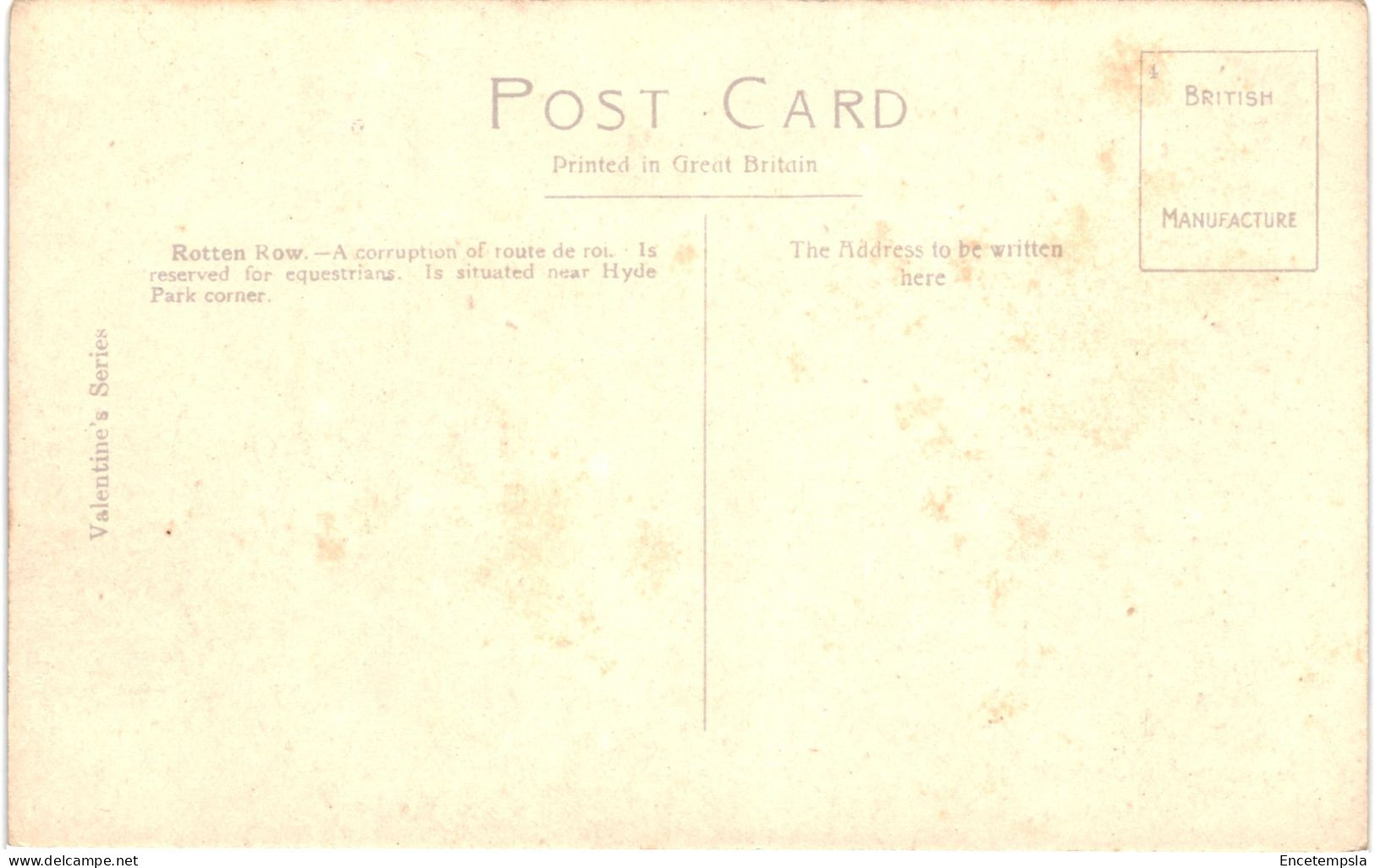 CPA Carte Postale Royame Uni London Hyde Park Rotten Row VM69188 - Hyde Park