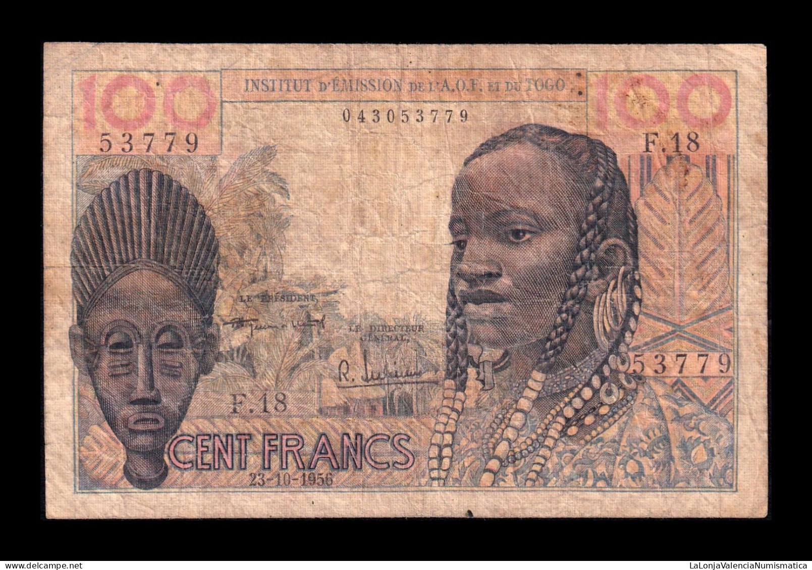 West African St. Togo 100 Francs 1961 Pick 801Ta Bc F - Togo