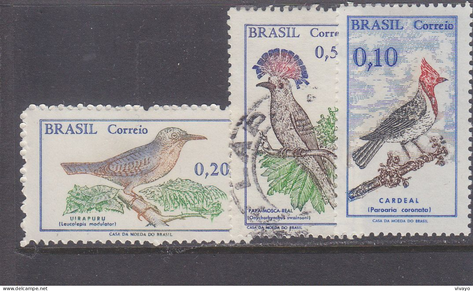 BRAZIL - BRESIL - BRASIL - O / FINE CANCELLED - 1968 / 1969 - BIRDS , OISEAUX , VÖGEL   Yv. 859A/861   Mi. 1178/9 + 1223 - Gebruikt