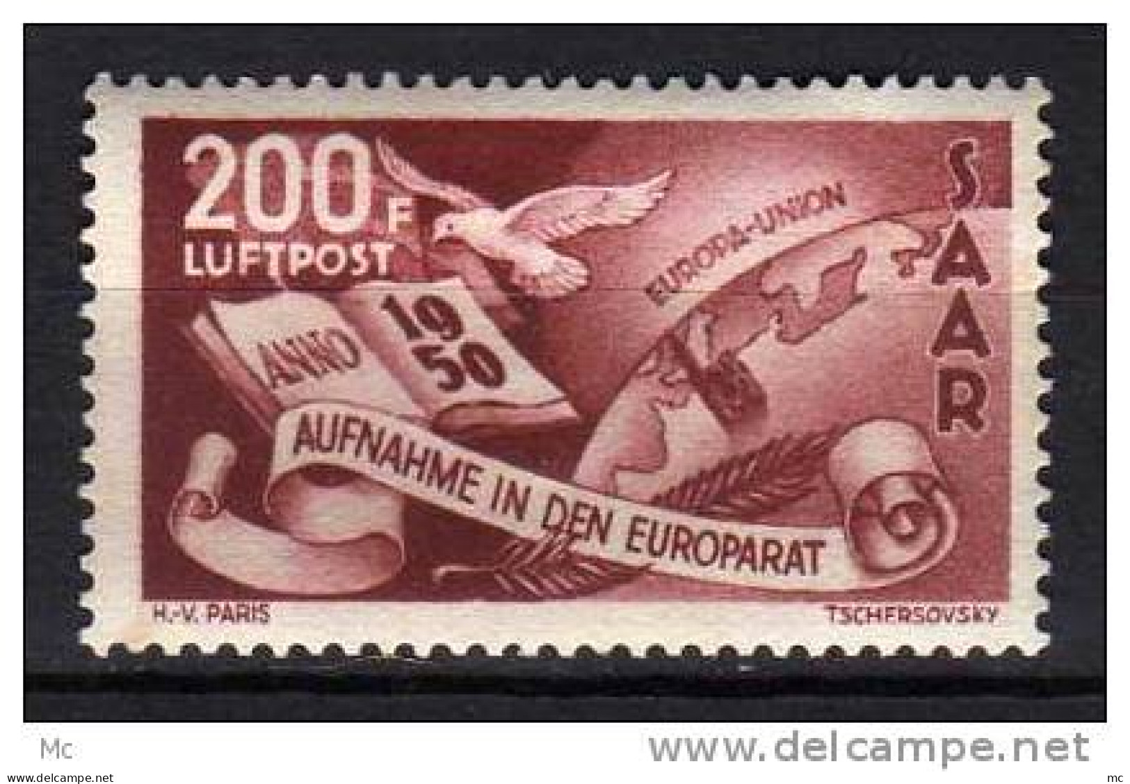 Sarre PA N° 13  Luxe ** - Airmail