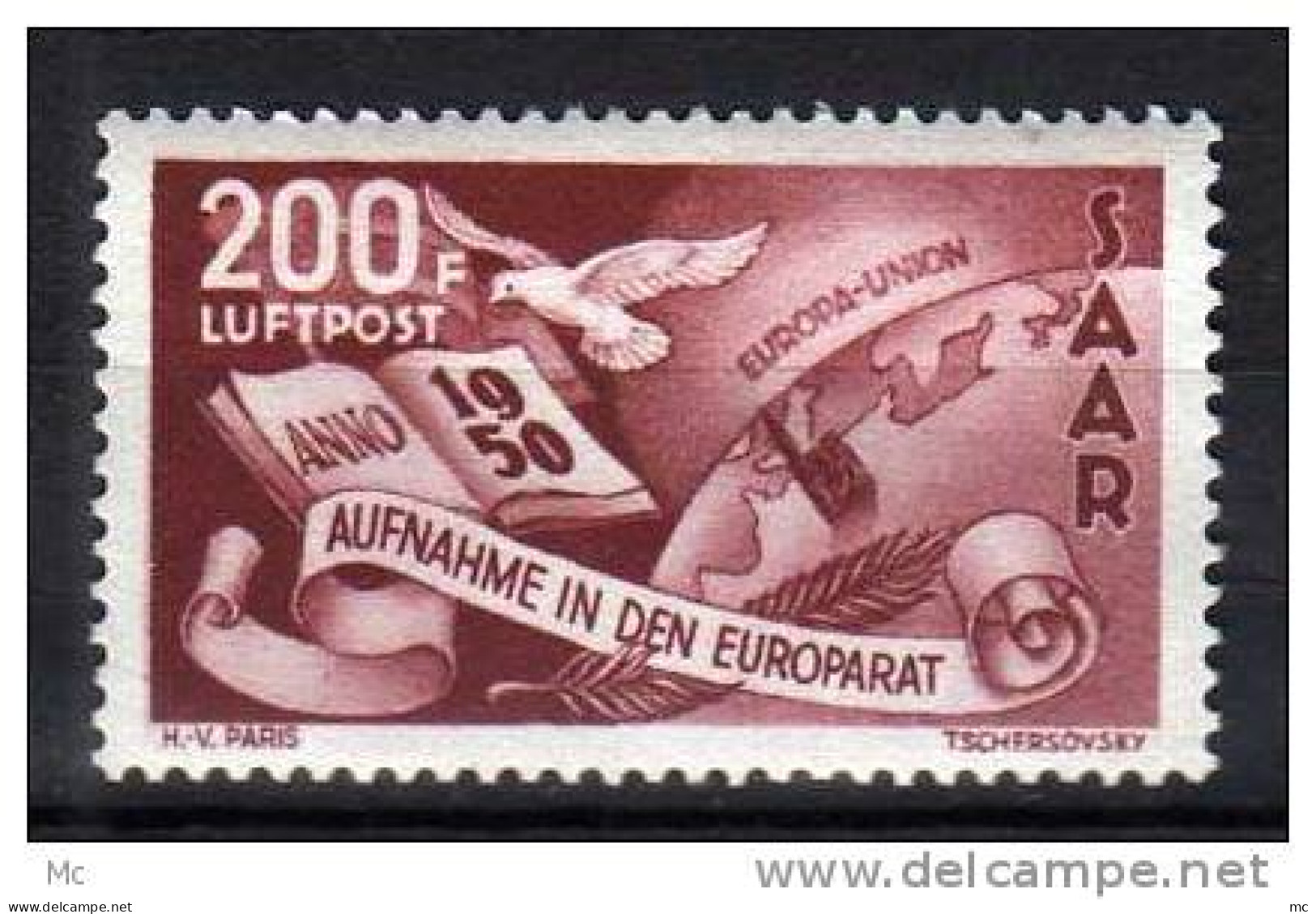 Sarre PA N° 13  Neuf Sans Gomme (*) - Airmail