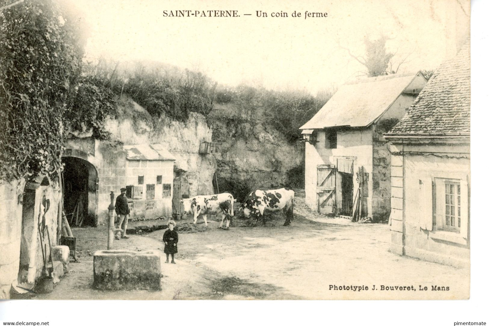 SAINT PATERNE UN COIN DE FERME 1908 - Saint Paterne