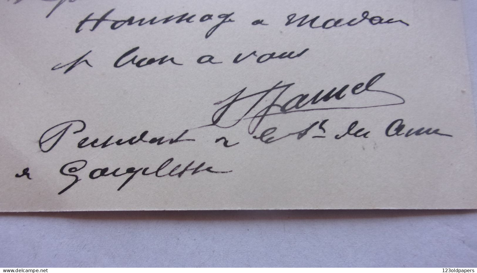 Autographe D Henri Pierre Jamet Gien  1858 Et Mort à Gargilesse (Indre) 1940 Peintre A Son Ami Joseph Pierre Vue L Herms - Schilders & Beeldhouwers