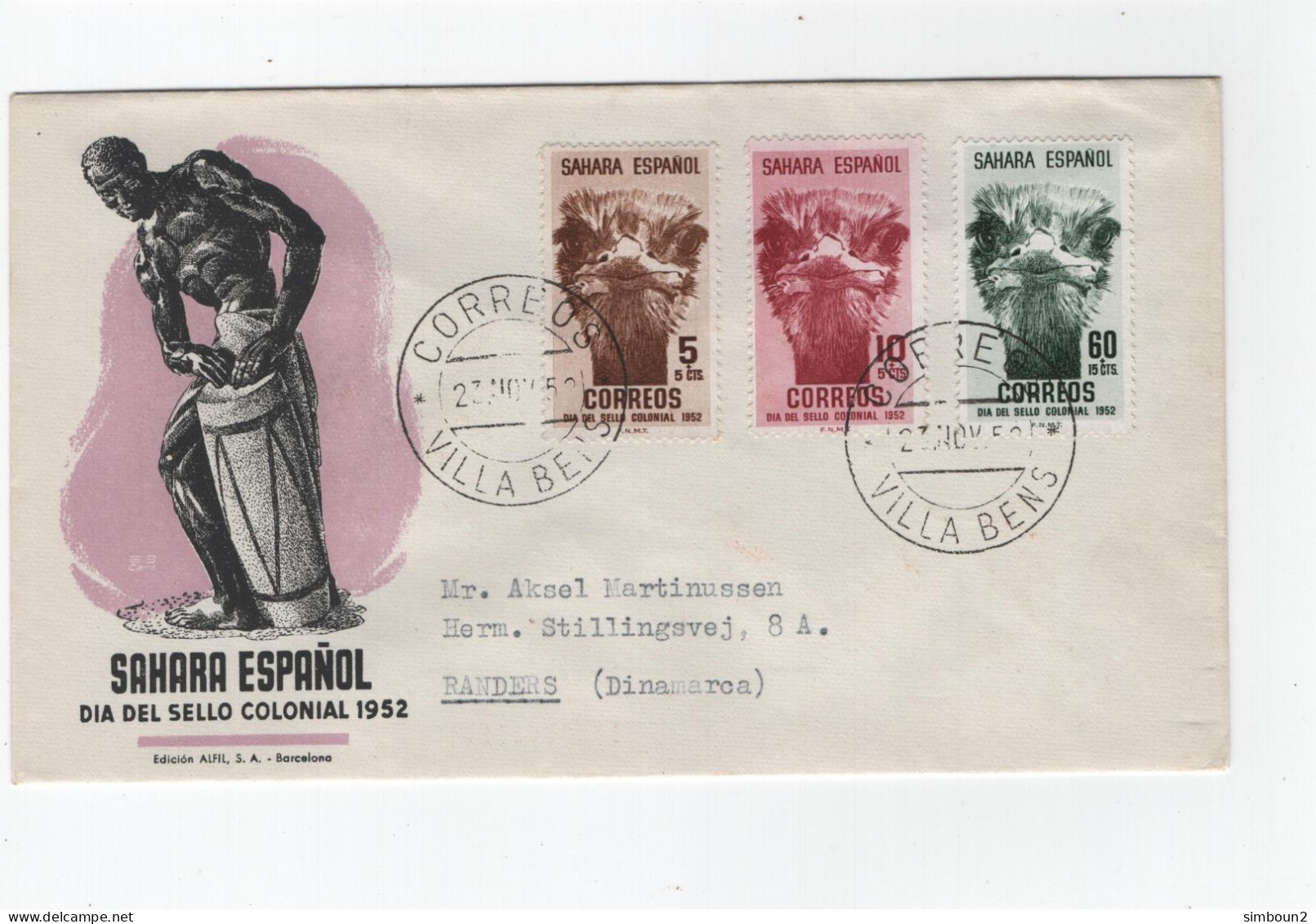 Sahara Espagnol FDC 1952 - Sahara Español