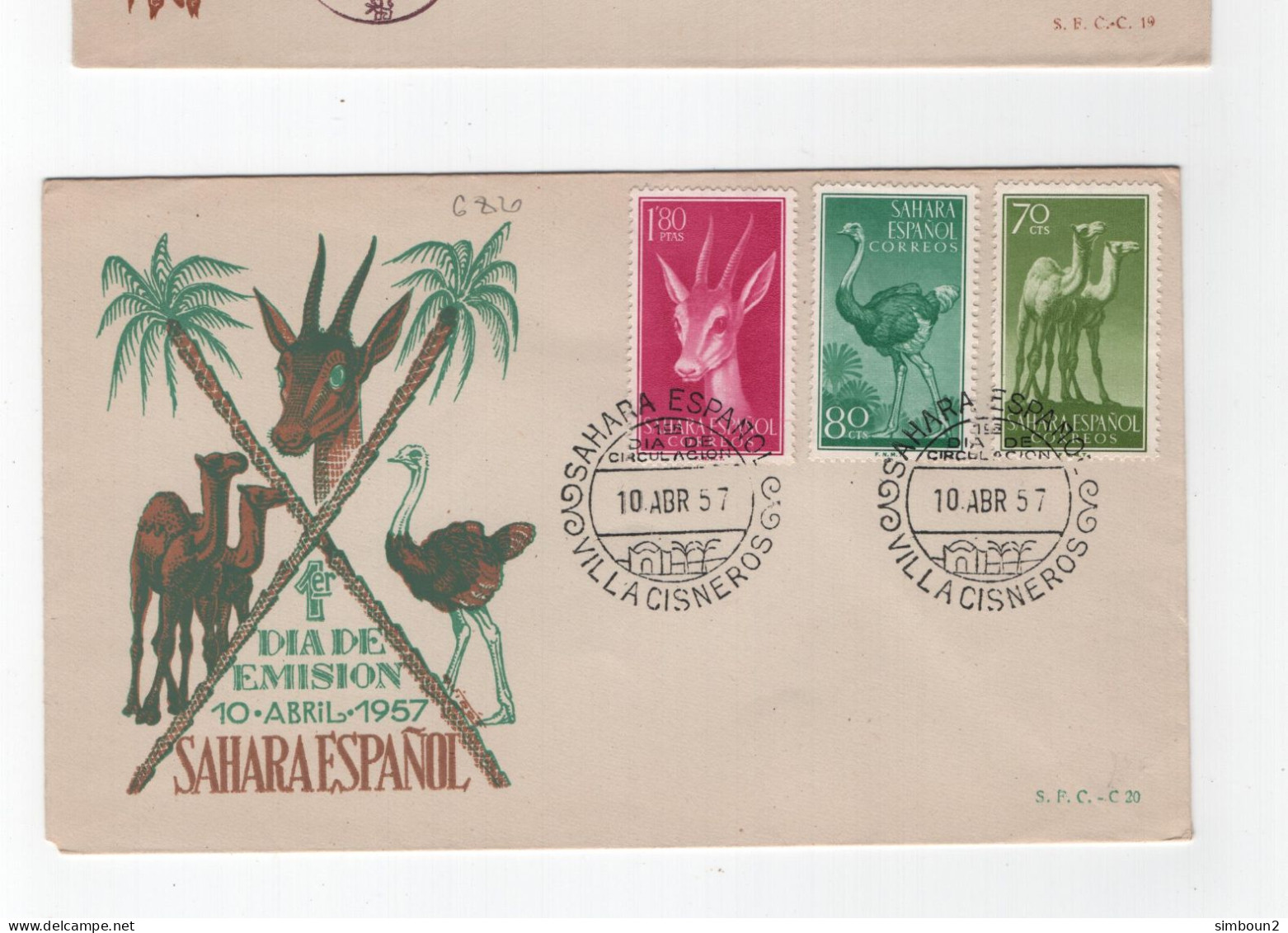 Sahara Espagnol FDC 1957 - Sahara Español