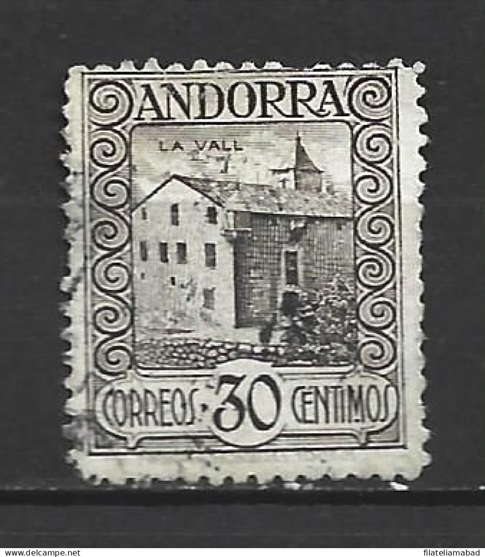 ANDORRA CORREO ESAPÑOL  Nº 21USADO  EL MAS DIFICIL DE LA SERIE (S.1B) - Gebruikt