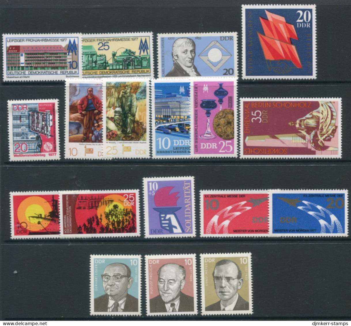 DDR / E. GERMANY 1977 Eleven Commemorative Issues MNH / ** - Neufs