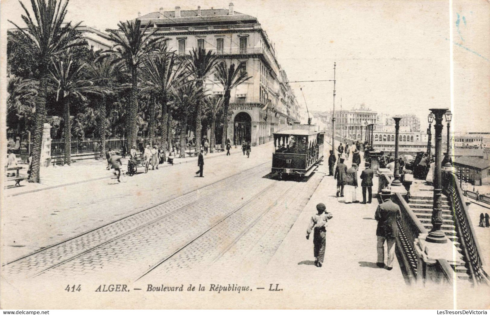 ALGERIE - Alger - Boulevard De La République - Tramway - Animé - Carte Postale Ancienne - Algerien