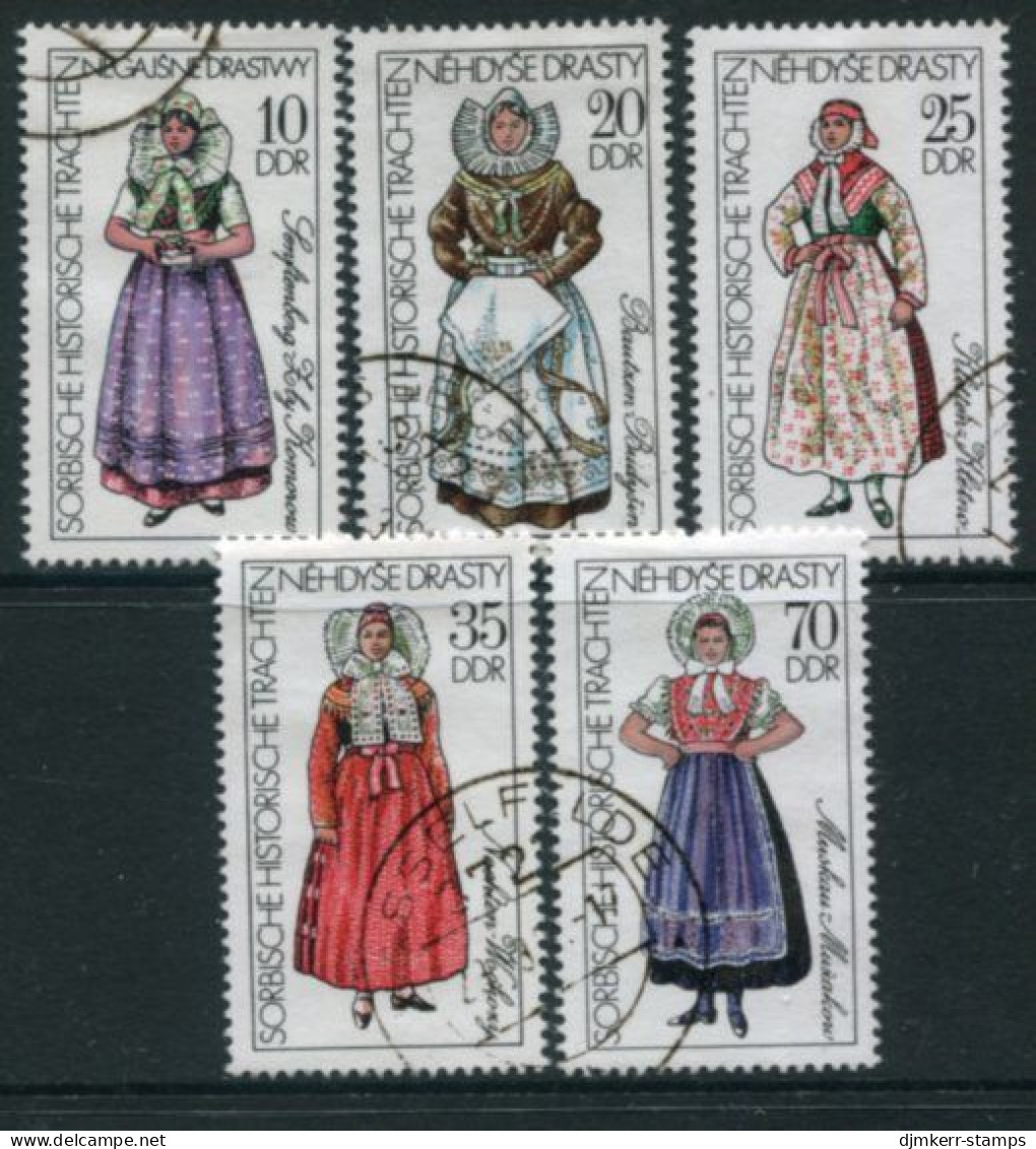 DDR / E. GERMANY 1977 Sorbian Costumes Used.  Michel 2210-14 - Usados