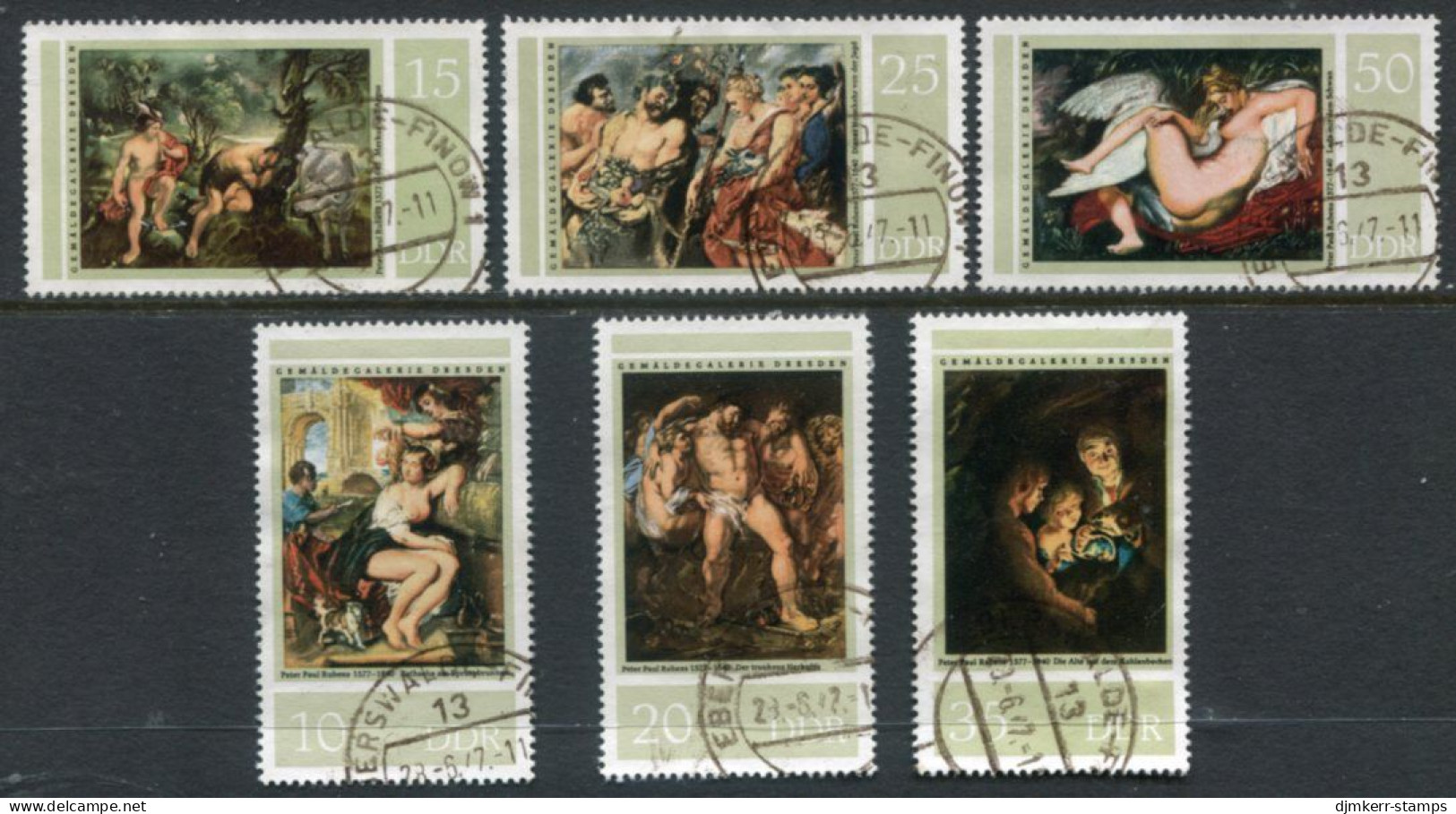 DDR / E. GERMANY 1977 Rubens 400th Anniversary  Used.  Michel 2229-34 - Used Stamps