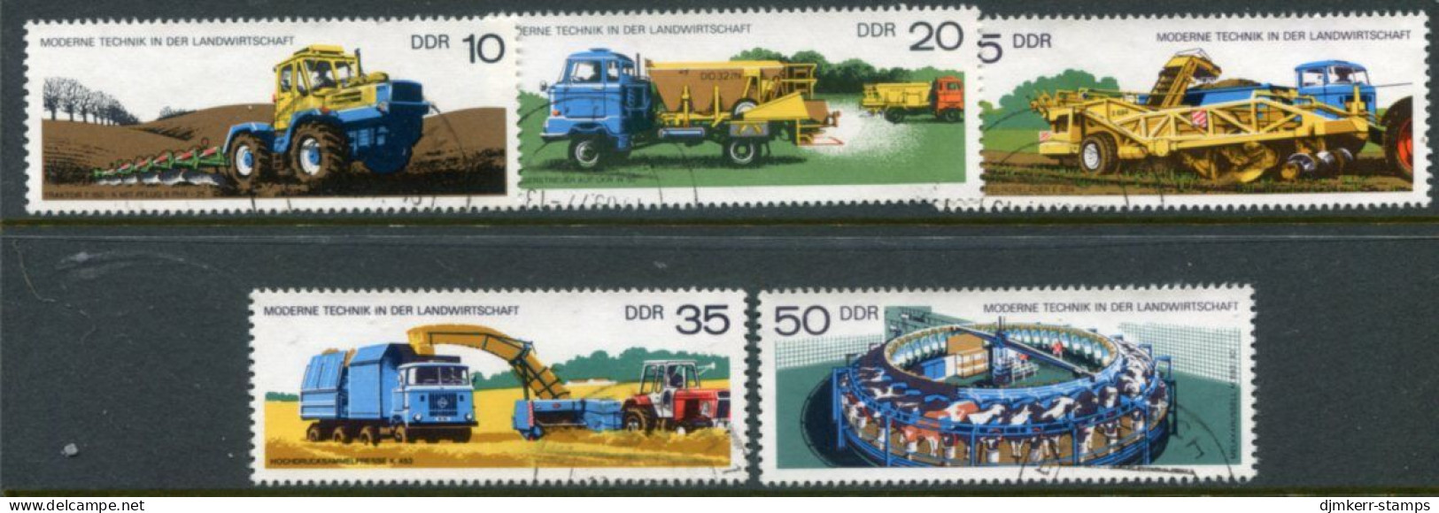 DDR / E. GERMANY 1977 Agricultural Machines Used.  Michel 2236-40 - Oblitérés