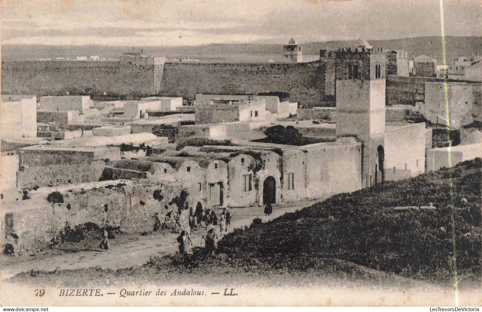 TUNISIE - Bizerte - Quartier Des Andalous - Village - LL - Animé - Carte Postale Ancienne - Tunisie