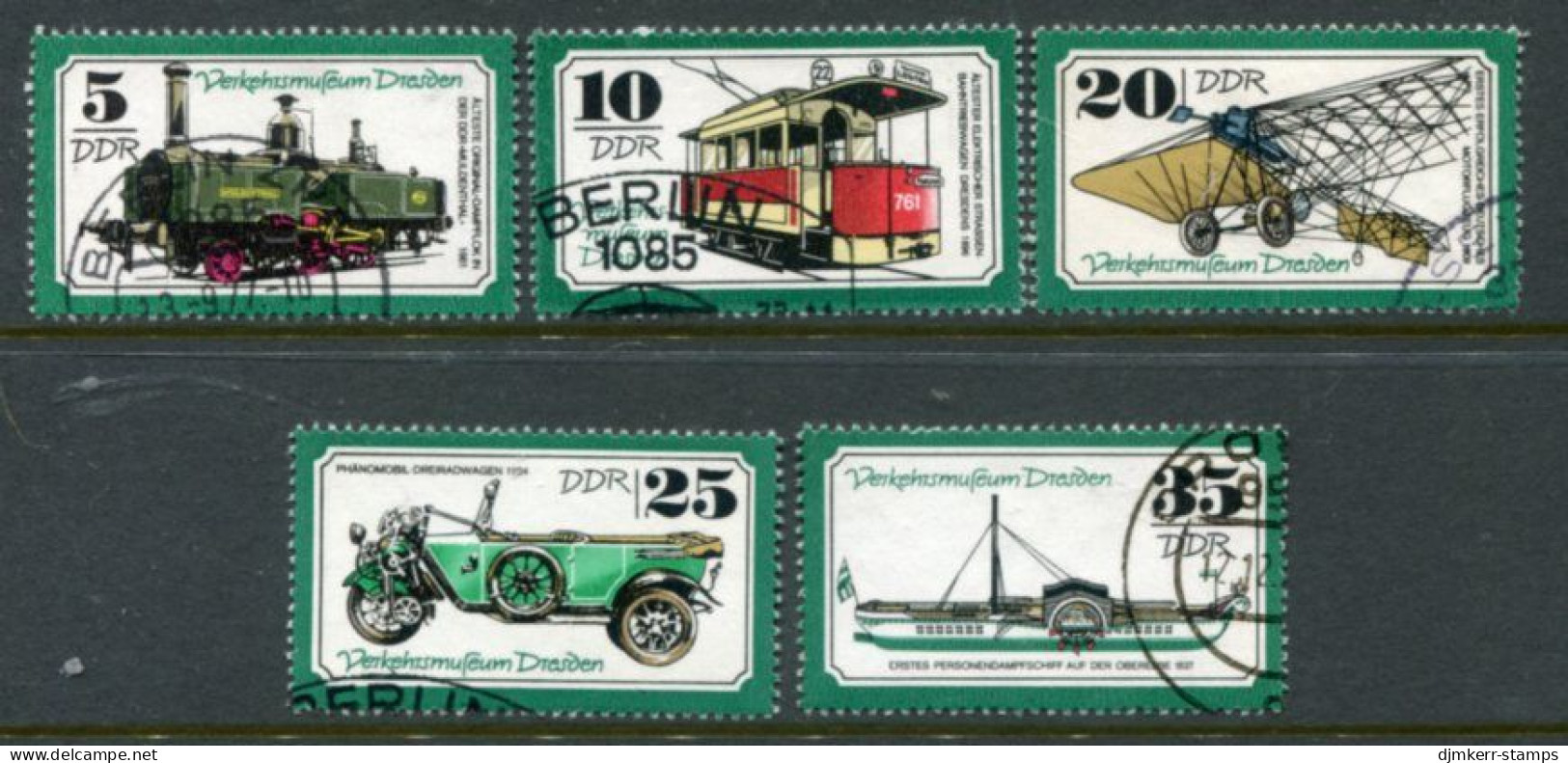 DDR / E. GERMANY 1977 Transport Museum Used.  Michel 2254-58 - Used Stamps