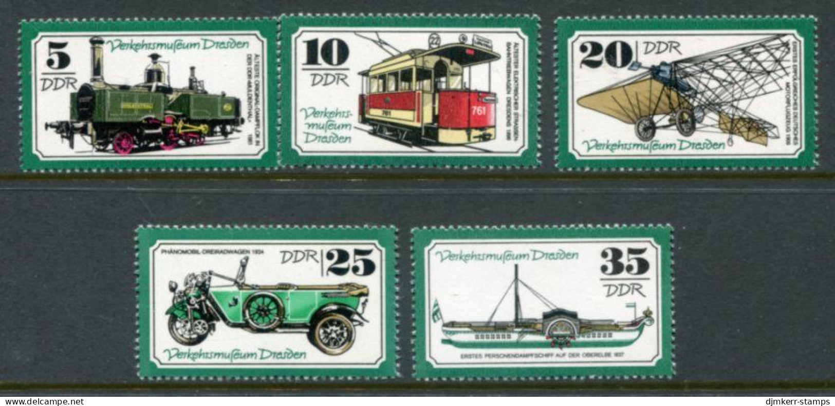 DDR / E. GERMANY 1977 Transport Museum MNH / **.  Michel 2254-58 - Nuevos