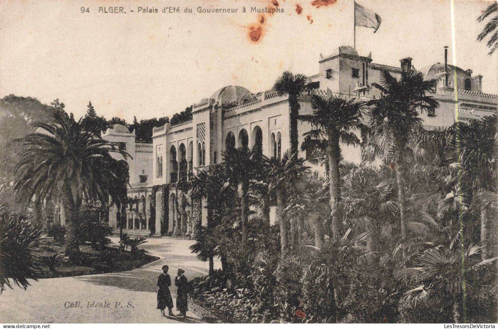 ALGERIE - Alger - Palais D'Eté Du Gouverneur à Mustapha - Coll Idéale P.S - Palmiers - Animé - Carte Postale Ancienne - Algiers