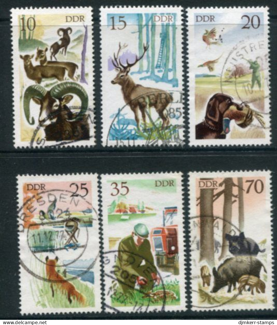 DDR / E. GERMANY 1977 Hunting Used.  Michel 2270-75 - Oblitérés