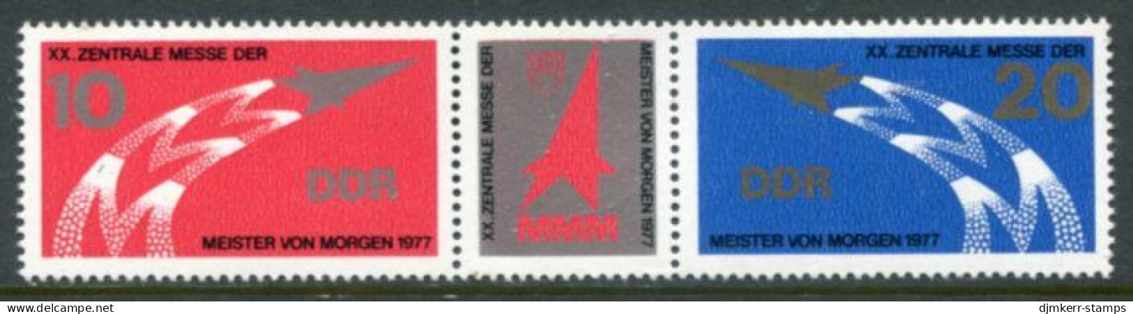 DDR / E. GERMANY 1977 Inventors' Fair Strip MNH / **.  Michel 2268-69 - Unused Stamps