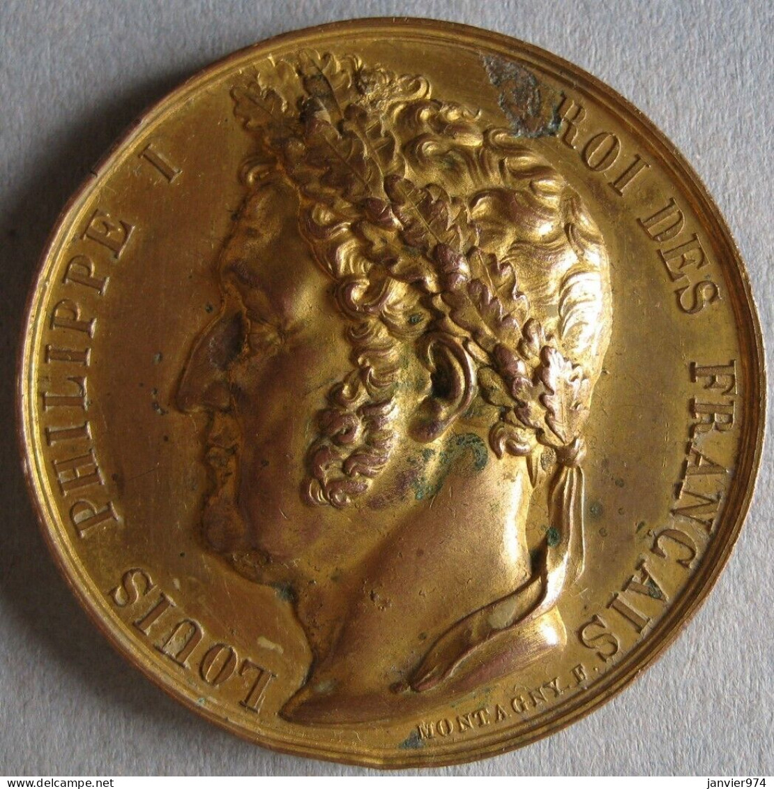 Médaille Cuivre, Inauguration De Arc De Triomphe De L'Etoile 1836 Louis Philippe, Par Montagny - Monarchia / Nobiltà