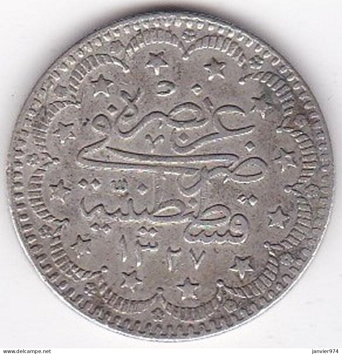 Turquie. 5 Kurush AH 1327 - 1909 Year 1 , Mehmed V, En Argent. KM# 750 - Türkei