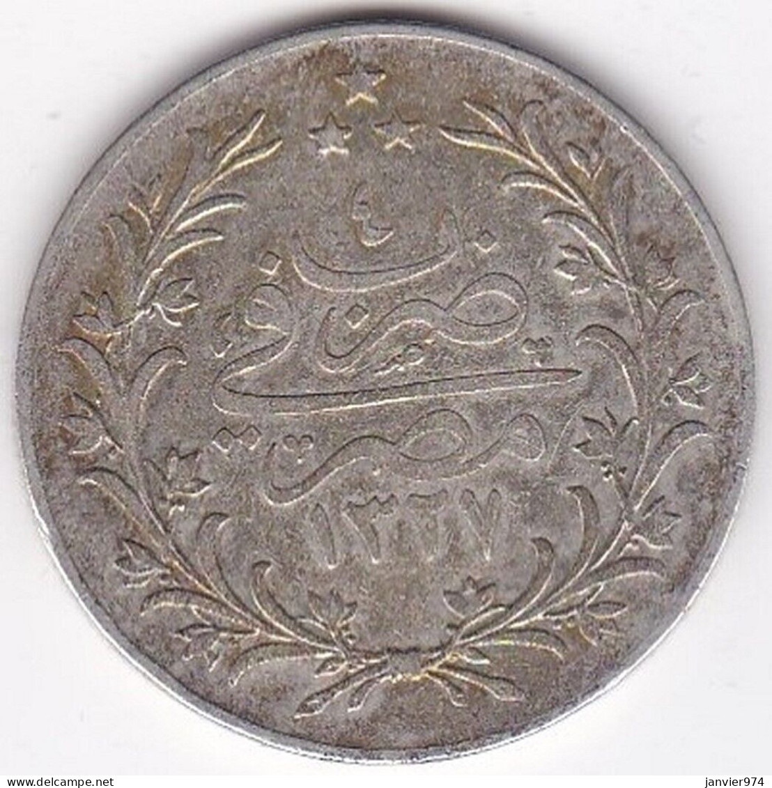 Egypte. 10 Qirsh AH 1327 – 1913 Year 4. Muhammad V, En Argent. KM# 309 - Egypte