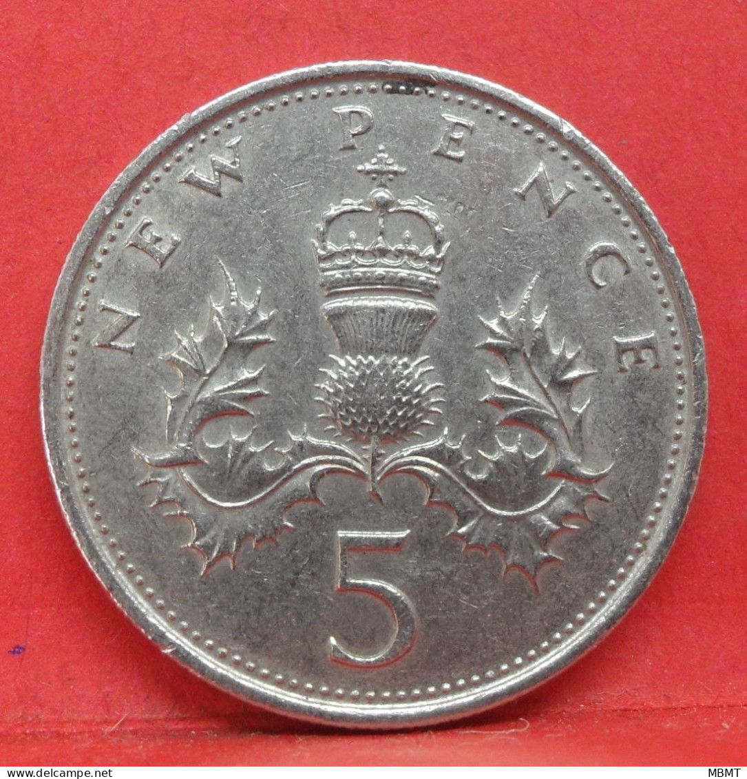 5 Pence 1970 - TTB - Pièce Monnaie Grande-Bretagne - Article N°2764 - 5 Pence & 5 New Pence