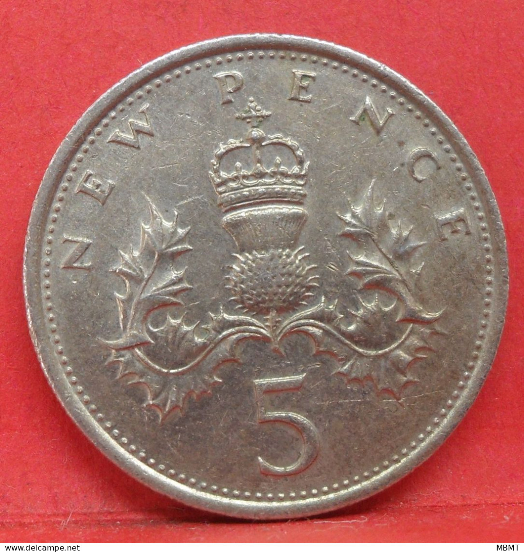 5 Pence 1975 - TB - Pièce Monnaie Grande-Bretagne - Article N°2767 - 5 Pence & 5 New Pence