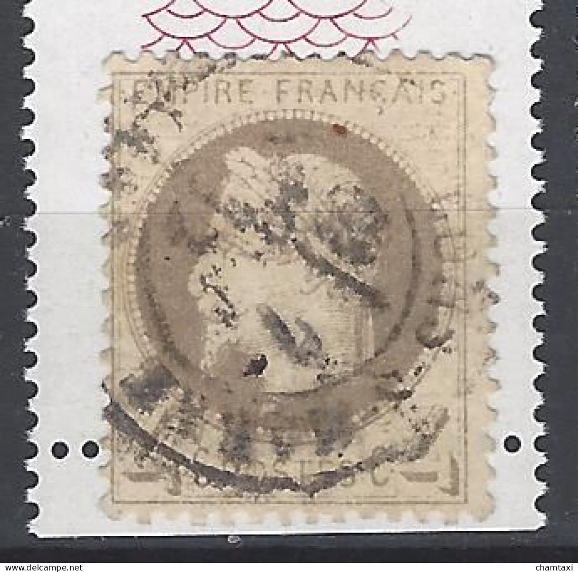 FRANCE 1863 TIMBRE  27 NAPOLEON III LEGENDE EMPIRE FRANC - 1863-1870 Napoléon III Lauré