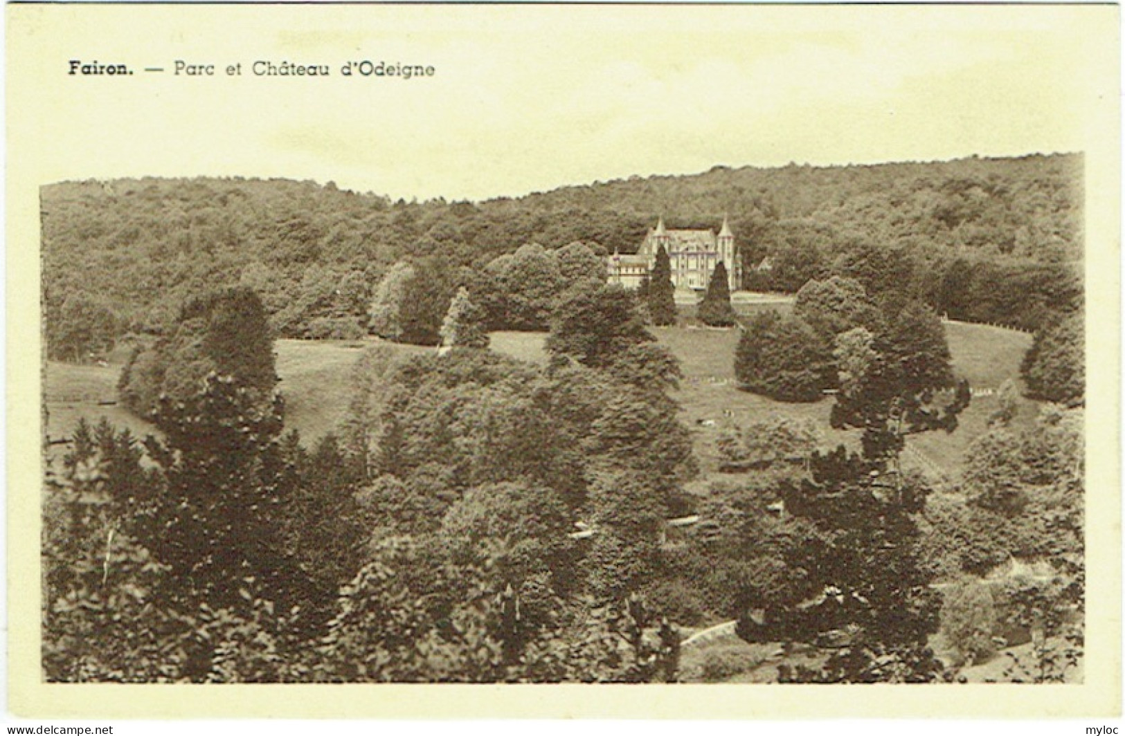 2x Fairon. Parc Et Château D'Odeigne + Vue Générale. Lot De 2 Cartes. - Hamoir