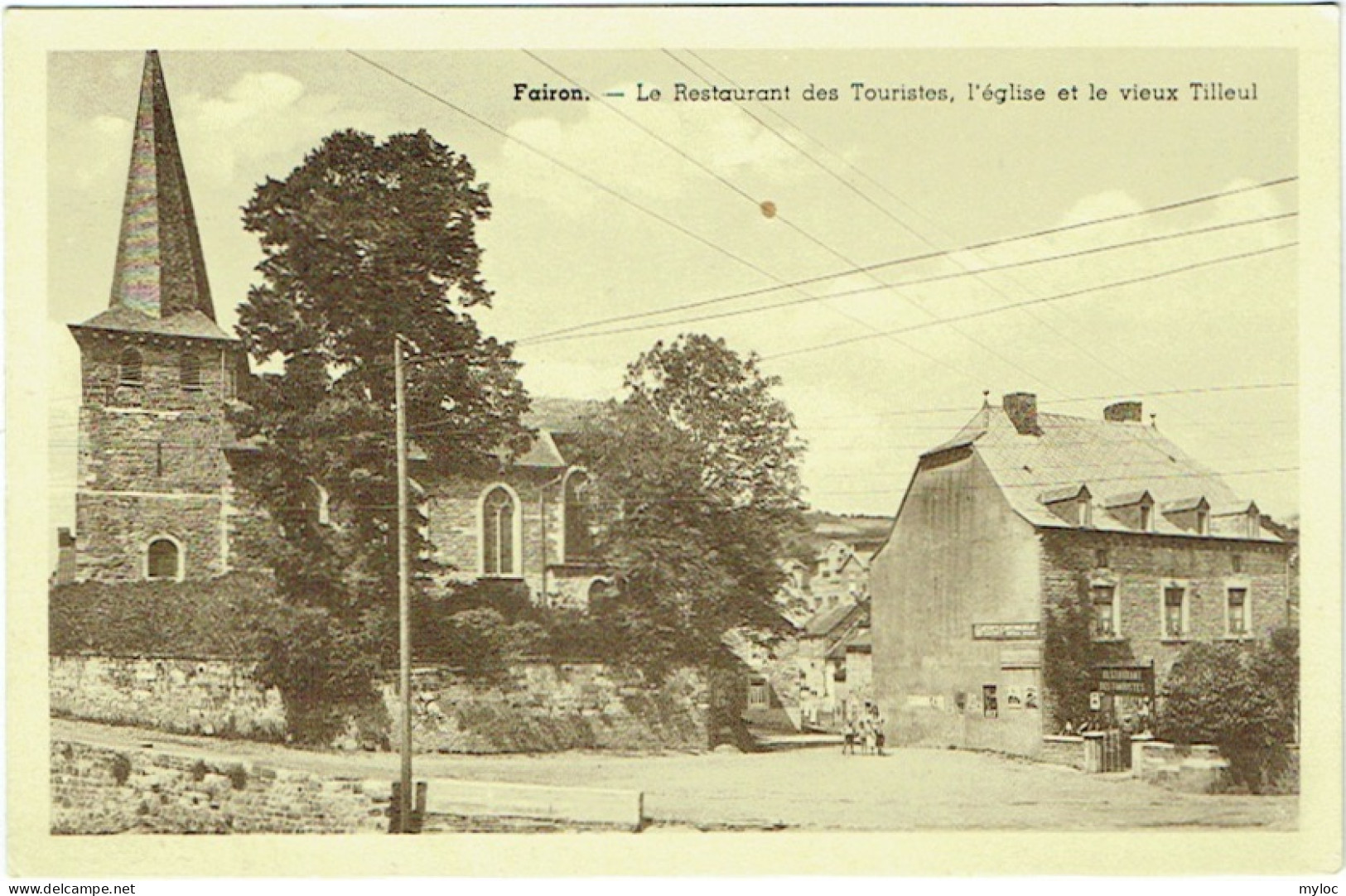 Fairon. Restaurant Des Touristes, Eglise Et Vieux Tilleul. - Hamoir