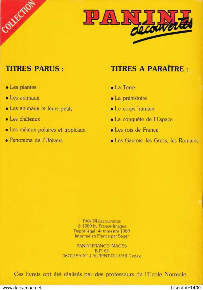 Collection PANINI Découvertes N°1.01 : Les Animaux : Documentation Scolaire : Biologie - 1989 (Voir Photos). - Unclassified