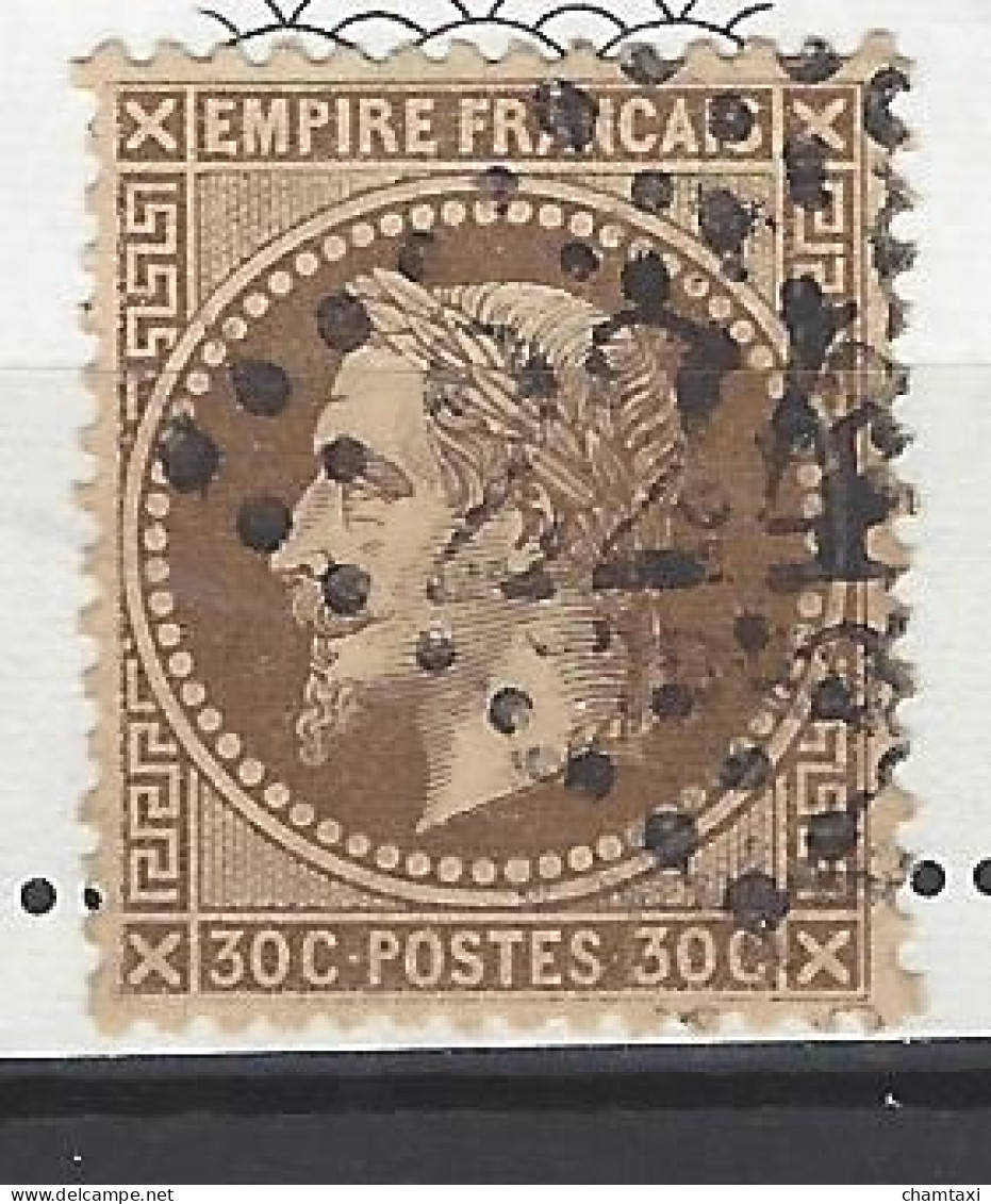 FRANCE 1867 TIMBRE  30 NAPOLEON III LEGENDE EMPIRE FRANC - 1863-1870 Napoléon III Lauré