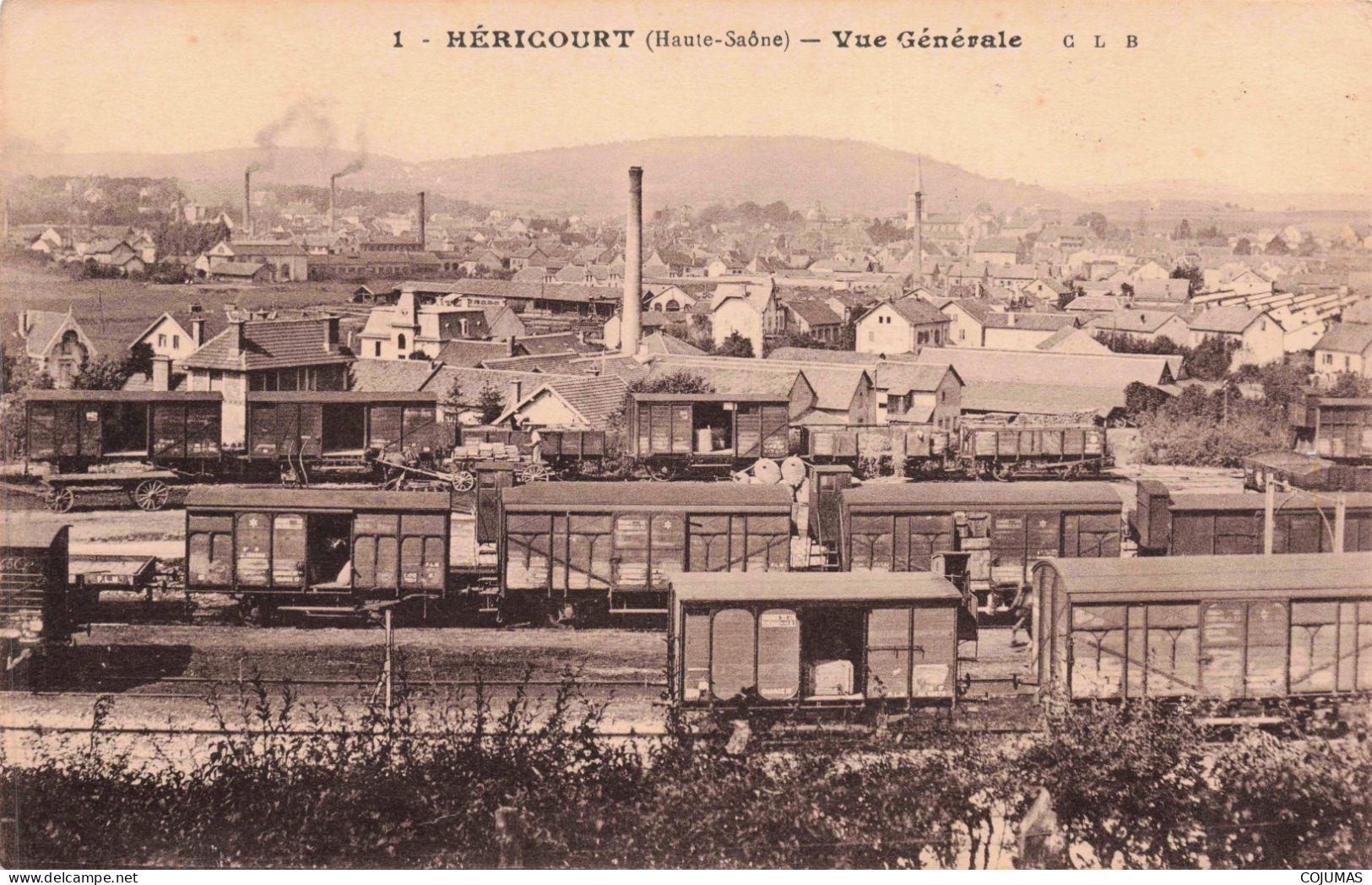 70 - HERICOURT - S19633 - Vue Générale - Train - En L'état Décollée - Héricourt