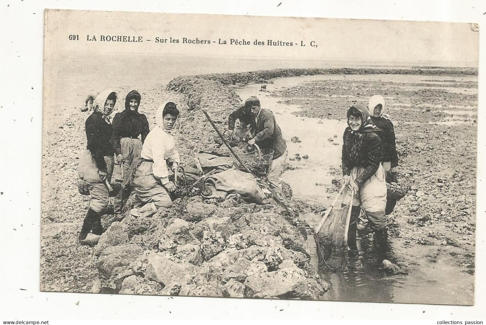 JC, Cp, Sports, Pêche Des Huitres, Pêcheurs , Sur Les Rochers, 17, LA ROCHELLE, écrite - Angelsport